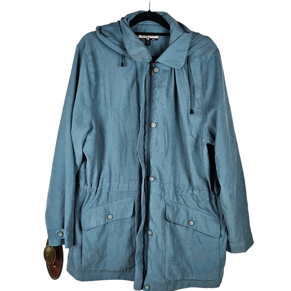 Jacket Magellan Travel Gear aqua teal outerwear hood zip pockets XL - Picture 1 of 11